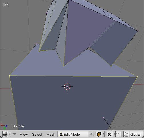 Select an edge and some vertices